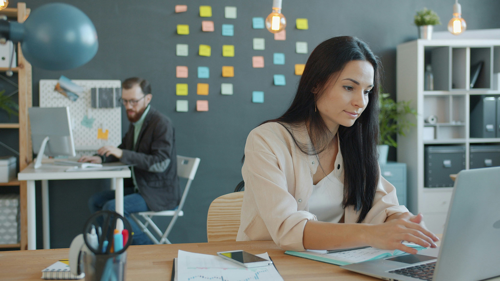 people working in an office setting