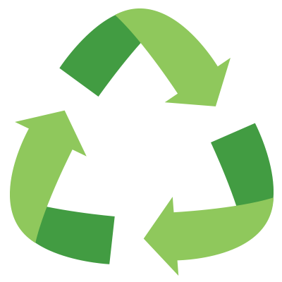 green arrows in a circular pattern representing recycling