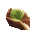 image of hands holding a globe
