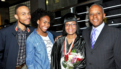 Valerie Irby ’13, and her husband Steven, at right, are joined by their son Steven and daughter Lauren.