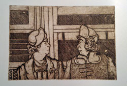 “Did You Hear,” a print of an etching by SUNY Empire State College student José Colón, has been selected for the 2014 Best of SUNY Art Exhibition.