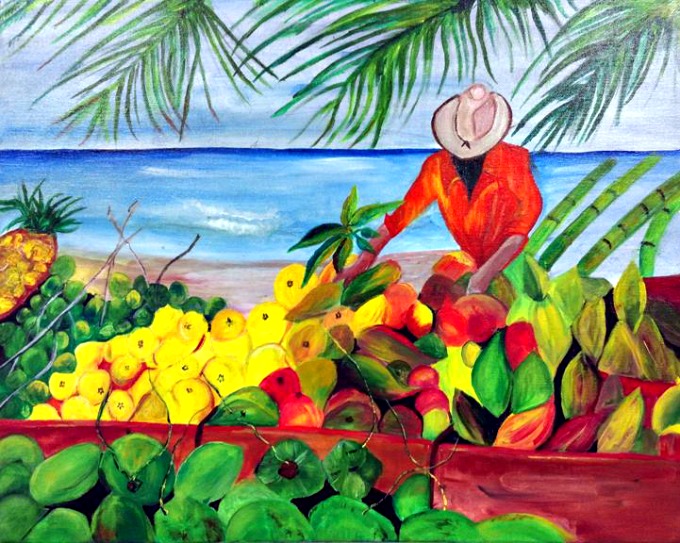 Painting from the Caribbean Heritage Mixed Media Art Exhibit