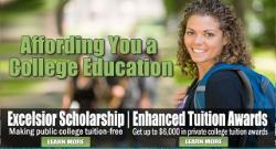 Affording you a college education, the Excelsior Scholarship program